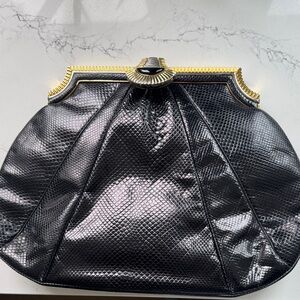 Judith Lieber Couture Black Clutch Bag